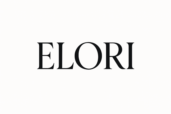 ''ELORI'' in mooie letters met zwarte letters maar de achtergrond moet transparant / compleet wit zijn zodat je dit niet ziet